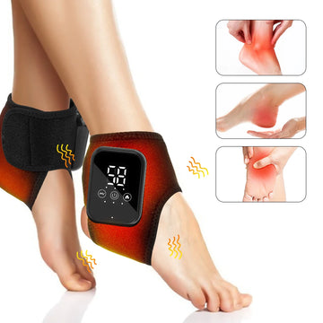 Foot Heat Massager Hot Compresses Vibration Massager Breathable Material USB Foot and Ankle Joint Hot Compress Protection ﻿