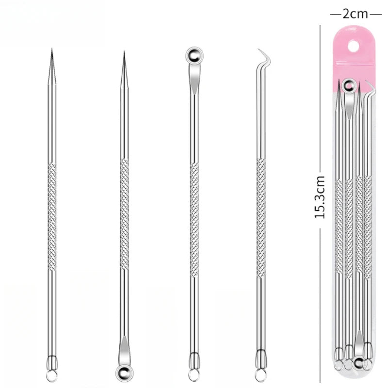 1/4/8pcs Blackhead Comedone Acne Pimple Blackhead Remover Tool Spoon for Face Skin Care Tool Needles Facial Pore Cleaner Acne