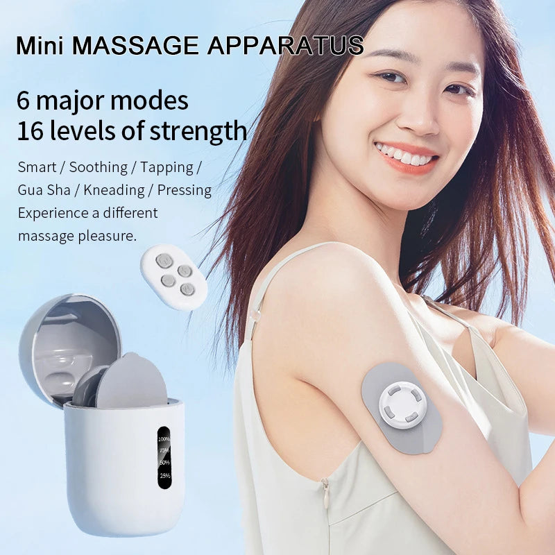 Multifunctional Mini Electric Massager Rechargeable Portable Neck Massage Patch 6 Modes Relaxing Massage Artifact Muscle Massage