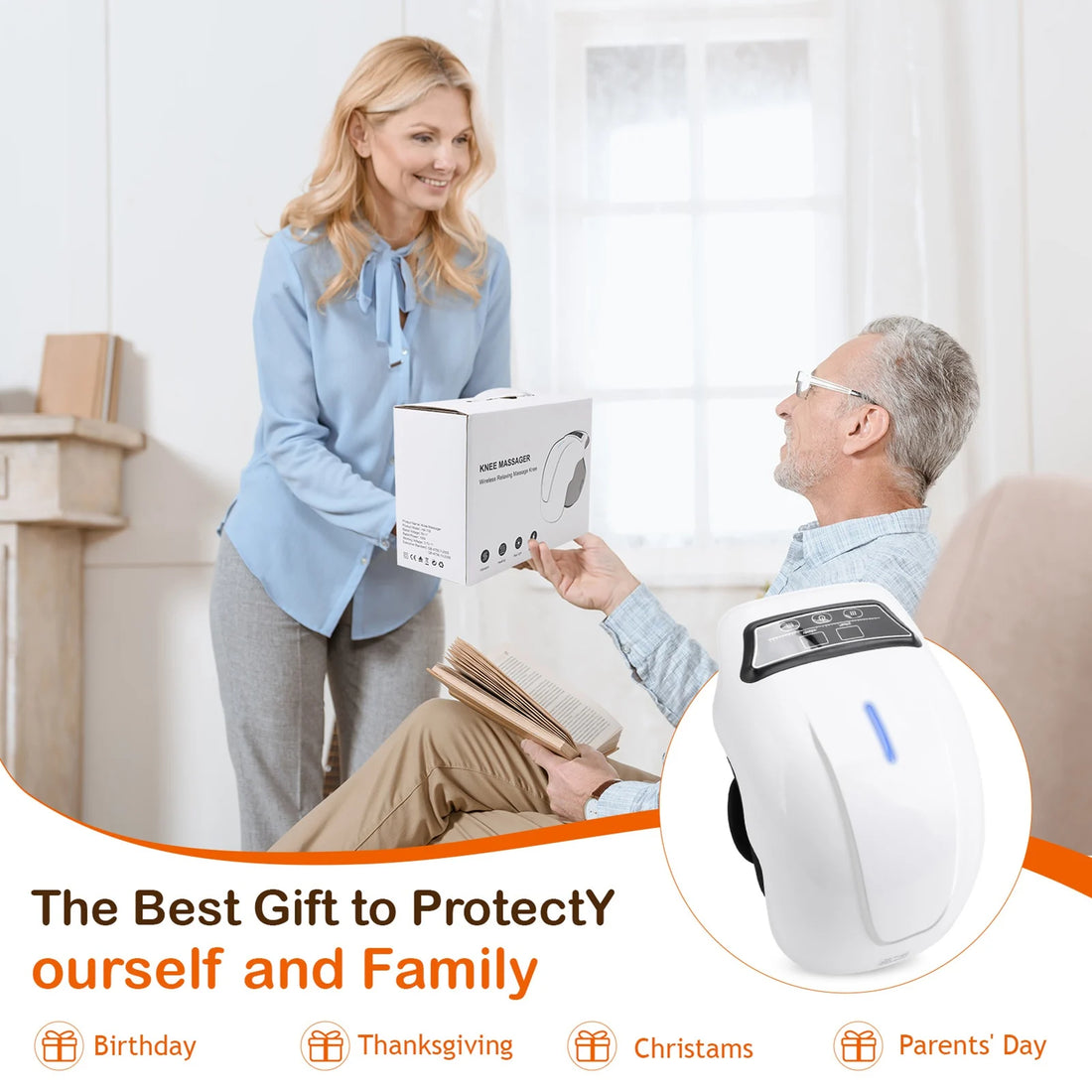 Electric Heating Massage Knee Pads Wireless Heated Knee Massage Wormwood Constant Temperature Hot Compress Vibration Massage