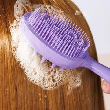 2 in 1 Silicone Shampoo Brush Head Scalp Massage Comb Double Side Hair Washing Comb Soft Body Bath Shower Brush Styling Tools
