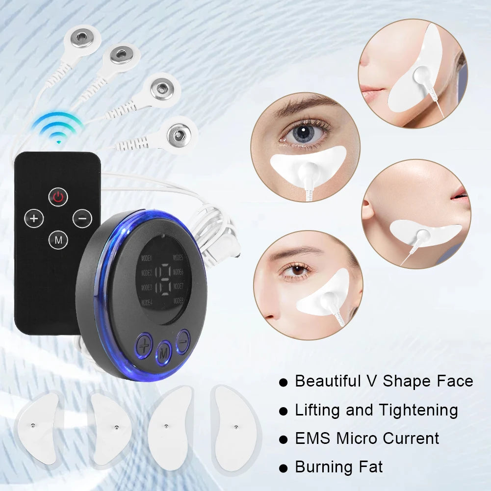 EMS Facial Massager Current Muscle Stimulator Anti-Wrinkle Face Tightening Tool USB Charging Anti-Aging Beauty Device for Women