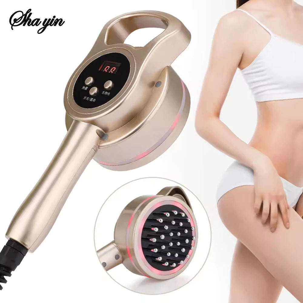 Electric Meridian Brush Body Slimming Heating Scraping Massage Anti Cellulite Fat Burner Micro-current Guasha Lymphatic Drainage