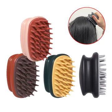 1PC silicone massage hair brush - detachable cleaning - unisex - manual massager