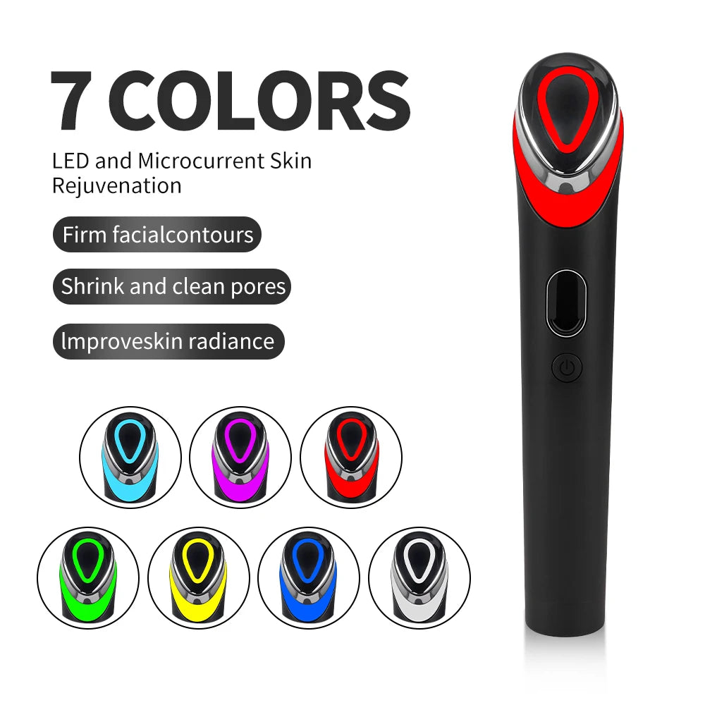7 Colors Age-R Booster Pro Facial Skin Care Anti Wrinkle Beauty Device EMS Microcurrent Lift Massager Home Use Beauty Skin Care