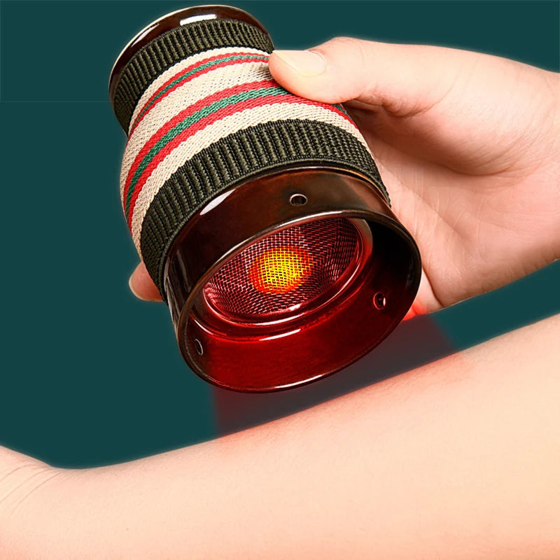 Moxa Therapy Warm Massager Clay Gua Sha Scraper Cup Ceramic Moxibustion Jar Muscle Relax Body Relaxation Natural Wild Wormwood