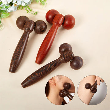 Wood Body Reflexology Acupuncture Therapy Meridians Scrap Lymphatic Drainage Face Lift Tool Shiatsu Thai Massager Roller