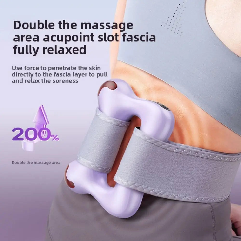 Hot Compress Electric Fascia Ring Muscle Relaxation USB Charging Waist Massager With Belt Fascia Massager Sports Fitness
