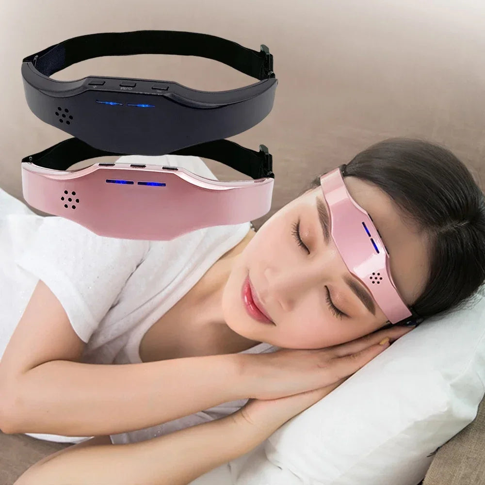 Electric Head Massager Relax Headache Eliminator Aid Therapy Sleeping Device Sleep Monitor Migraine Relief Hypnotic Apparatus