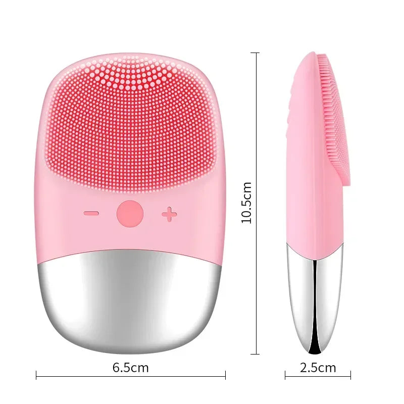 Electric Facial Cleansing Brush silicone IPX7 face massager facial cleanser sonic vibration cleaner deep hole face brush machine