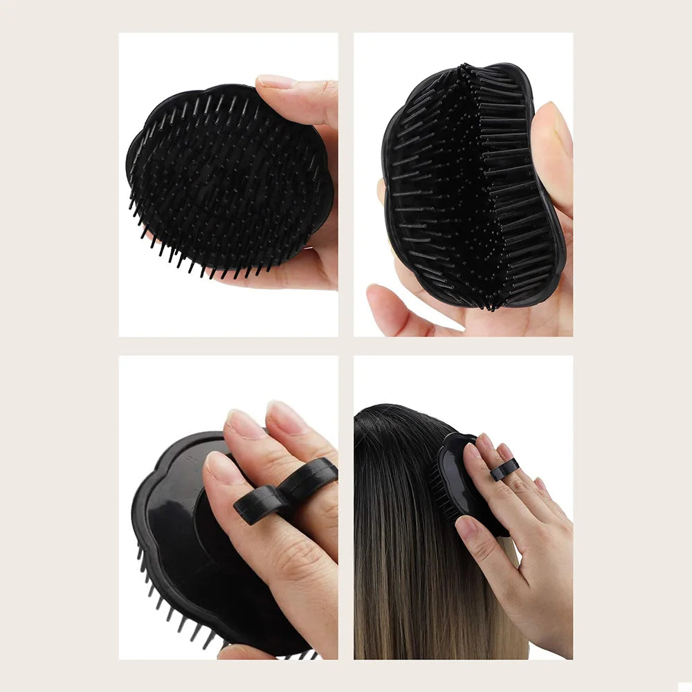 Handheld Silicone Head Wash Clean Care Hair Root Itching Scalp Massage Comb Shower Brush Shampoo Brush