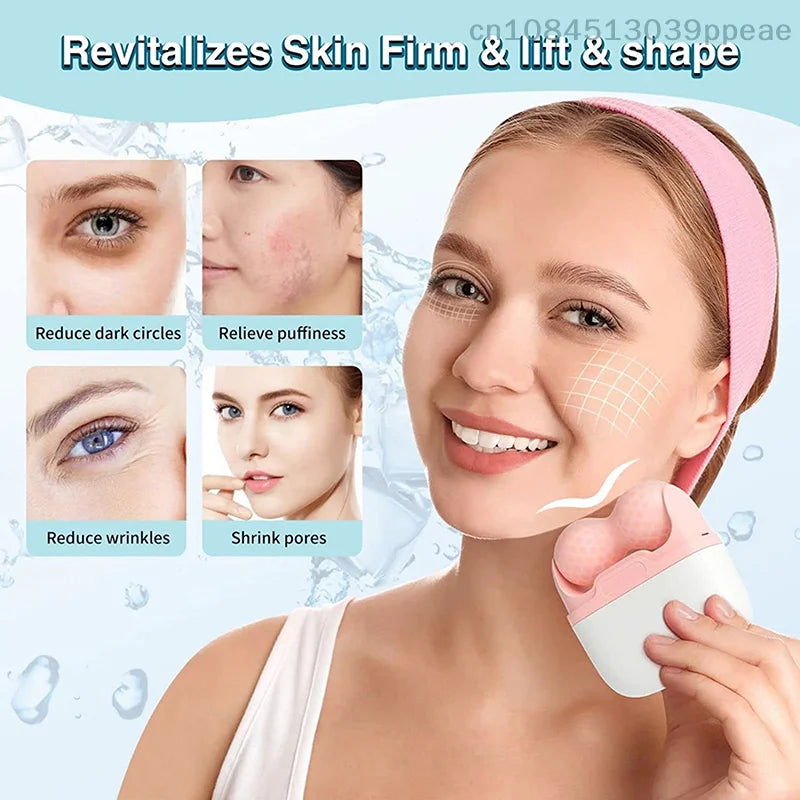 2 In 1 Ice Roller For Face Eye Pain Relief Facial Cold Massage Roller Skin Care Pain Relief Makeup Care Tool