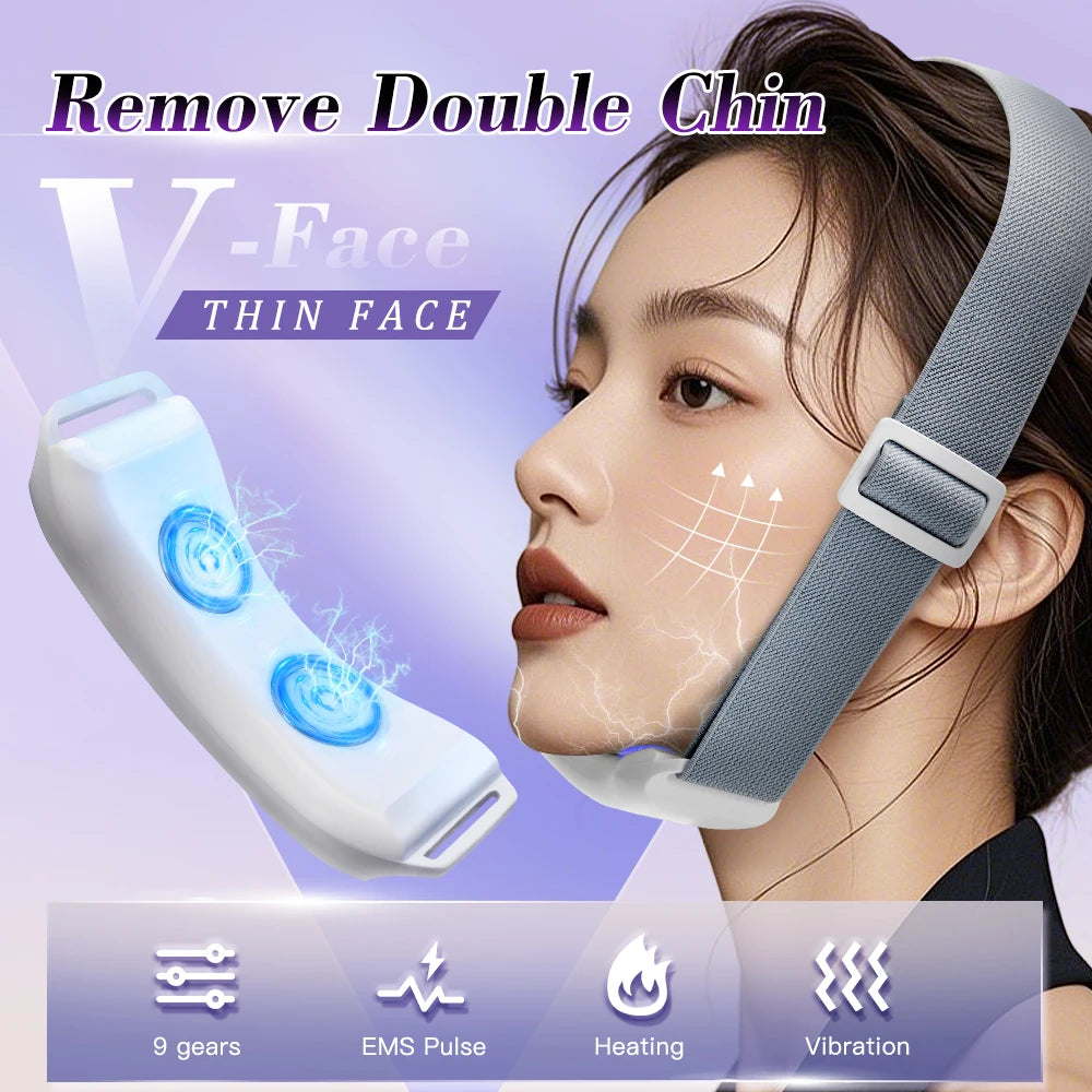 Double Chin Remover Ems Face Lifting Massager Anti Wrinkle Firming Facial Massager V-Face Lift Device Skin Care