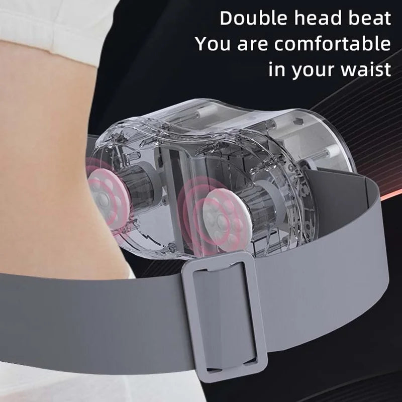 Electric Lumbar Massager Belt with Vibration & Tapping for Back Relaxation Rechargeable Percussion Massage with Remote Control