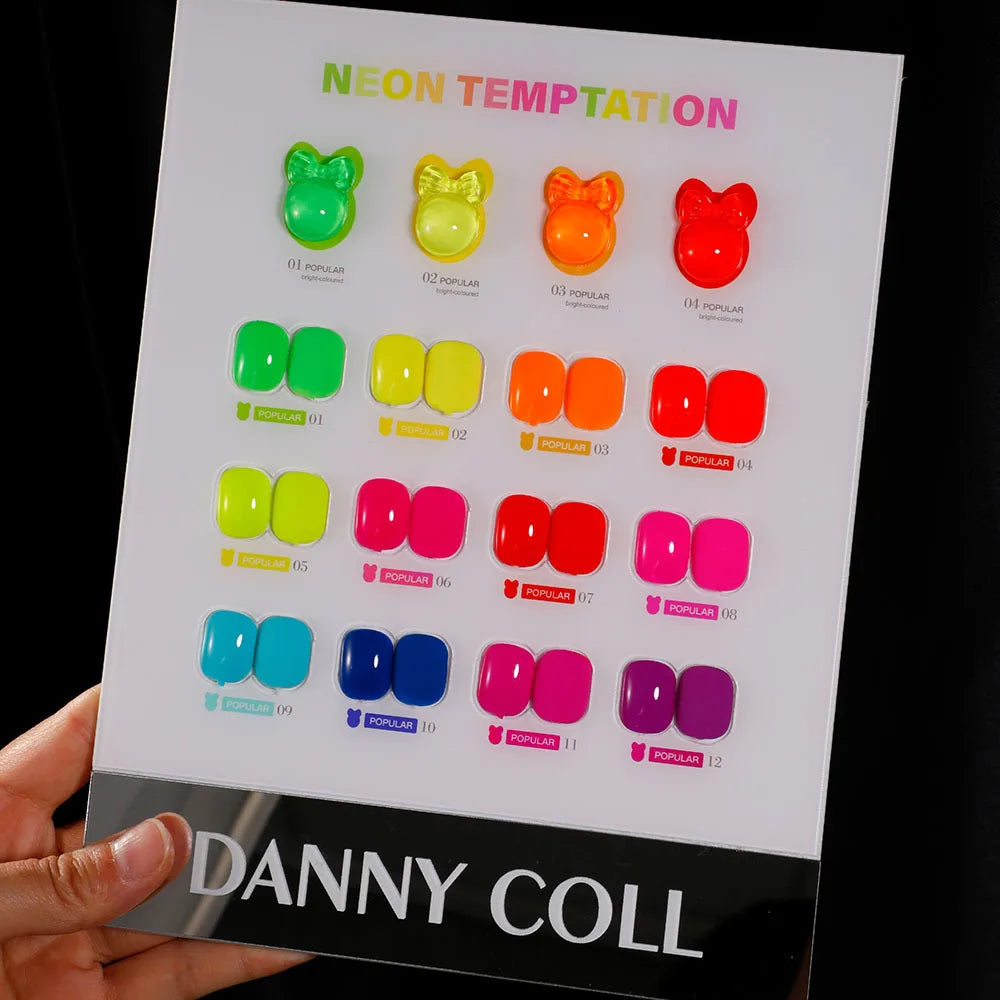 Spring Summer Colourful Fluorescence Gel Nail Polish Set Soak Off Noctilucent Color UV LED Varnishes Nail Art Candy Gel Polish