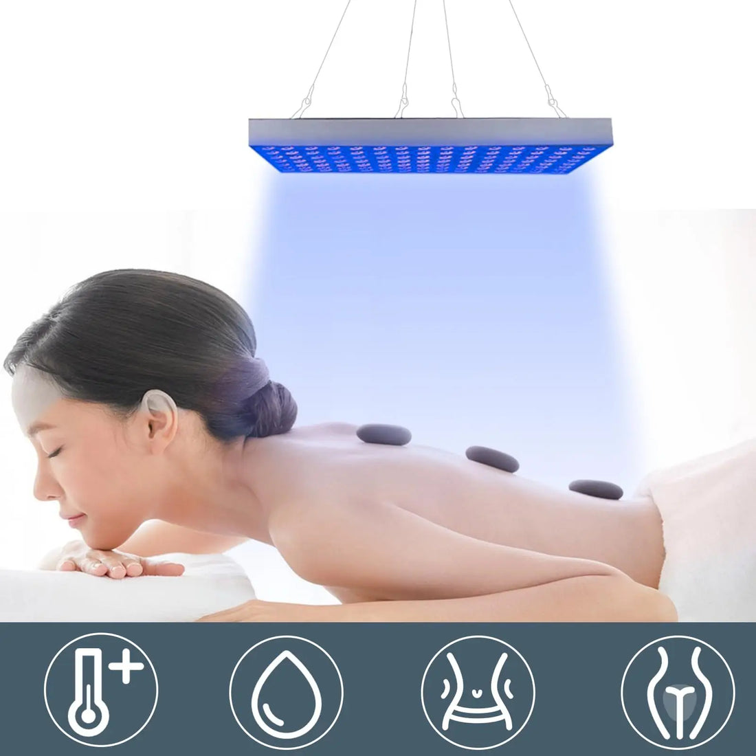NEW 225PCS Lamp Blue Light Cold Laser LEDs Face Tanning Solarium Lamp with Stand， Beauty Skin Care For Body & Face Equipment 45W
