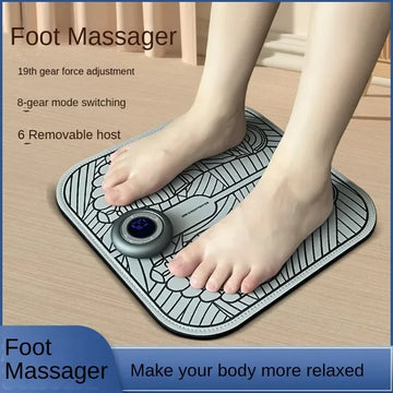 Foot Massager USB Charging Electric EMS Foot Massager Pad Electrical Muscle Stimulation  Portable Feet Acupoints Massage Mat
