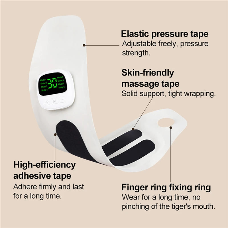 8 Modes 30Levels Electric Wrist Massager Rechargeable Vibration Relieves Tenosynovitis Massager for Carpal Tunnel Fatigue Relief