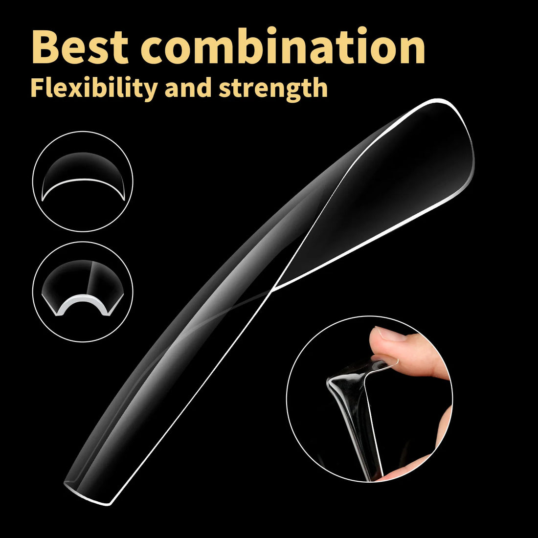 5XL Soft Gel Tips Press On Nails Acrylic Half/Full Cover Fake Nails 180pcs Stiletto Coffin Ballet DIY Extension Nail Supplies