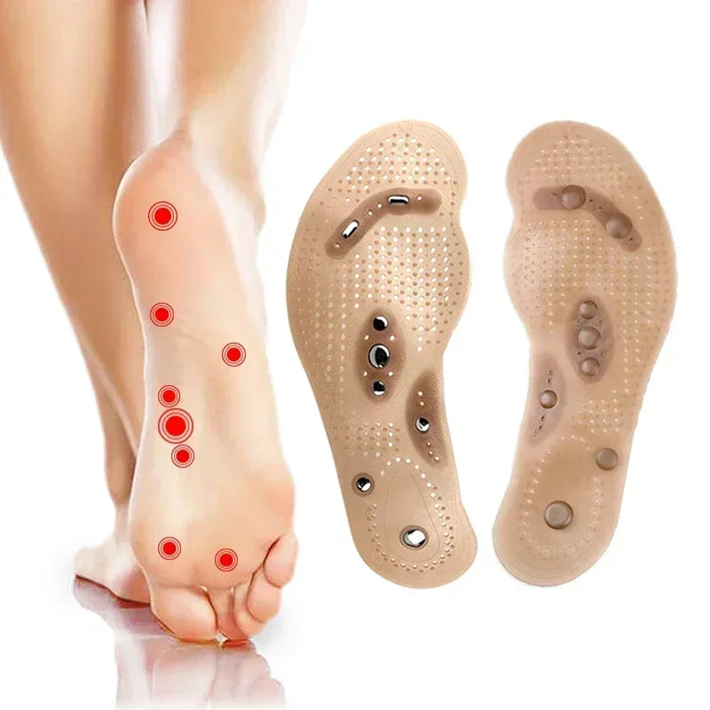 Foot Massager Magnetic Massage Insole Feet Massage Physiotherapy Therapy Acupressure Magnetic Massage Insole Slimming Insoles