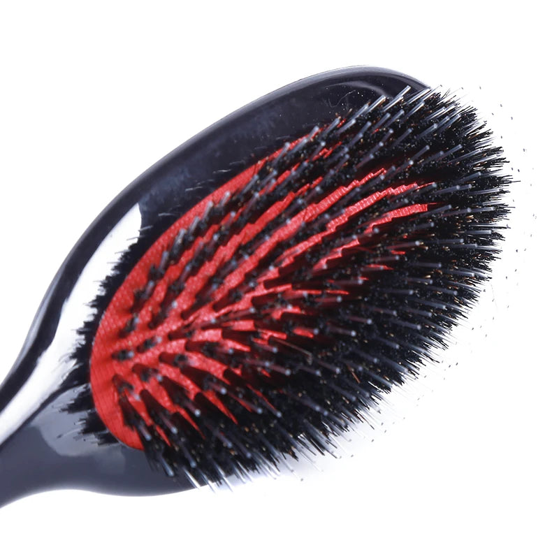 1PC Oval Boar Bristle & Nylon Hair Comb Mini Anti-static Hair Scalp Massage Comb Hairbrush Salon Hair Brush Styling Tools